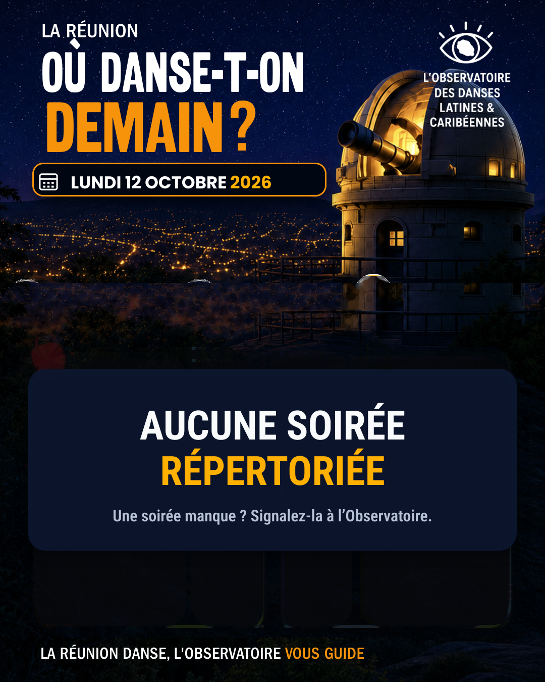 Où danser demain à La Réunion